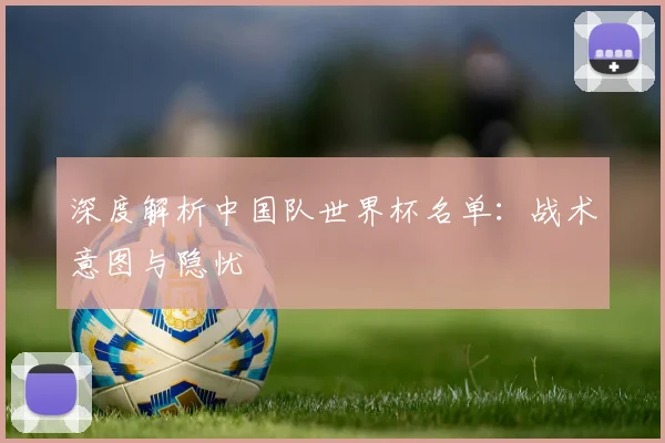 深度解析中国队世界杯名单：战术意图与隐忧